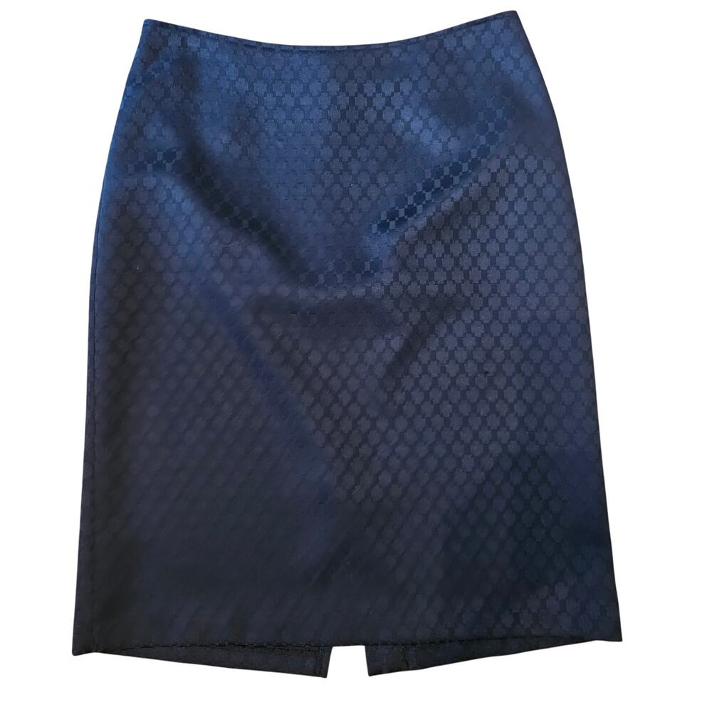 Black Pebble Print A-Line Tailored Skirt Fully Lined Size 11